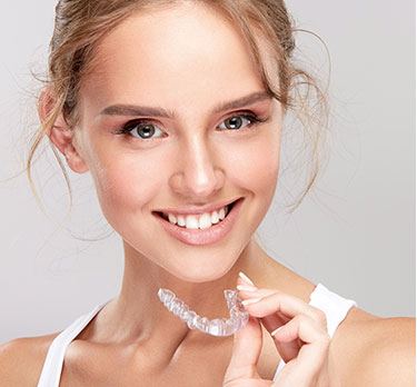 Clear Aligners woman white smile